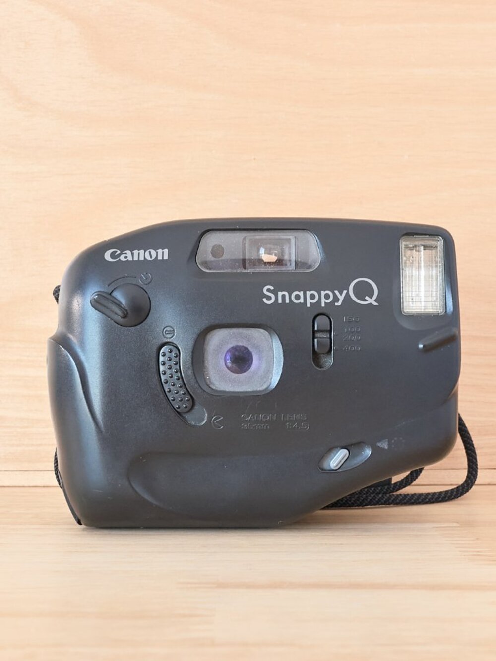 Canon Snappy Q Sketchbook Black 35mm Point and Shoot Film Camera Tested Working